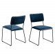 ACT NORDIC Cornelia spisebordstol - bl polyester og sort metall