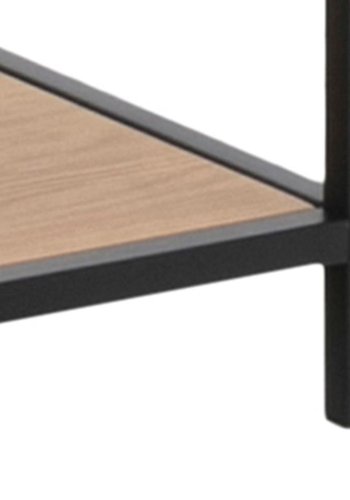 ACT NORDIC Seaford bogreol - natur papir vildeg og sort metal(H:185cm x114cm x 35cm)