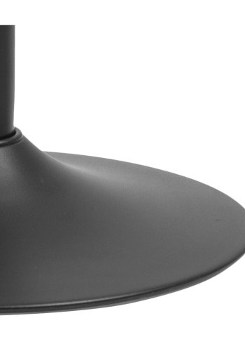 ACT NORDIC Finch Barhocker mit Trompetenfuß und Fußstütze – dunkelgrauer Stoff und schwarzes Metall 