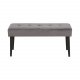 ACT NORDIC Rectangular Glory benk med special syning - mrkegrtt stoff og svart metall (95x38)