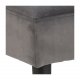 ACT NORDIC Rectangular Glory benk med special syning - mrkegrtt stoff og svart metall (95x38)