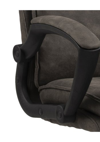 ACT NORDIC Brad skrivebordsstol m. armln og hjul - antracitgr stof og sort nylon 