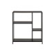 ACT NORDIC Newcastle bogreol, m. 3 hylder - sort metal(H:86cm x79,5cm x 30cm)