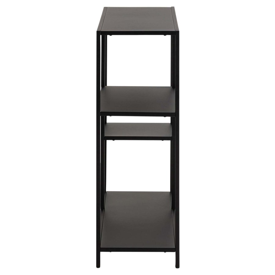 ACT NORDIC Newcastle bogreol, m. 3 hylder - sort metal(H:86cm x79,5cm x 30cm)
