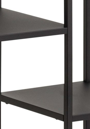 ACT NORDIC Newcastle bogreol, m. 3 hylder - sort metal(H:86cm x79,5cm x 30cm)
