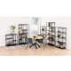 ACT NORDIC Newcastle bogreol, m. 3 hylder - sort metal(H:86cm x79,5cm x 30cm)
