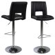 ACT NORDIC Sylvia Barhocker, mit R�ckenlehne und Fu�st�tze � schwarzes PU und verchromtes Metall