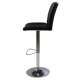 ACT NORDIC Sylvia Barhocker, mit R�ckenlehne und Fu�st�tze � schwarzes PU und verchromtes Metall