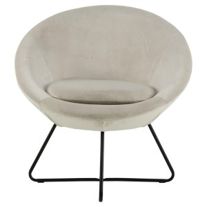 ACT NORDIC Center Ftölj - Sandfärgad Polyester och Svart Metall