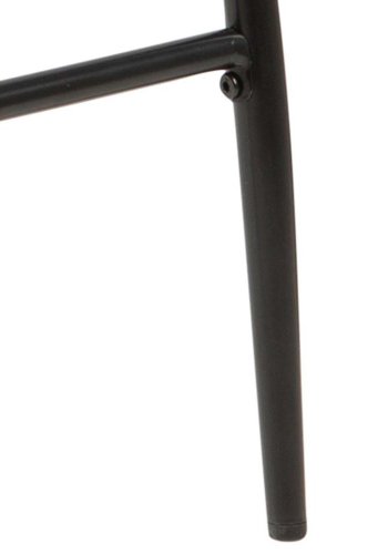 ACT NORDIC Demina benkestol, med rygg og fotsttte - grtt stoff og sort metall