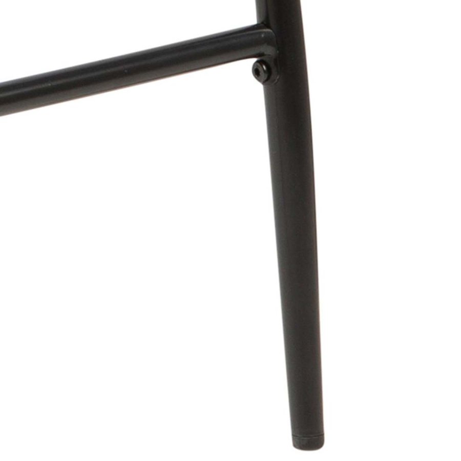 ACT NORDIC Demina benkestol, med rygg og fotsttte - grtt stoff og sort metall