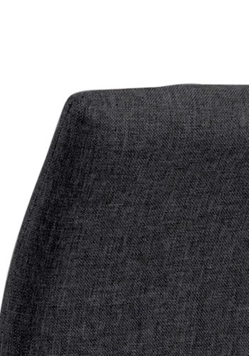 ACT NORDIC Demina benkestol, med rygg og fotsttte - grtt stoff og sort metall