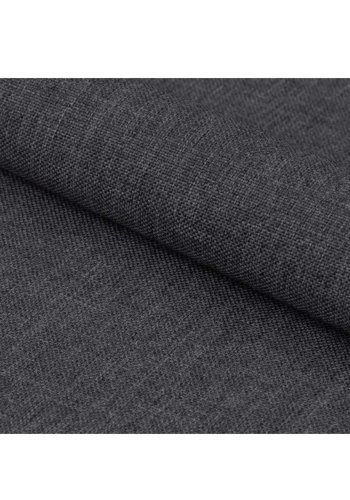 ACT NORDIC Demina benkestol, med rygg og fotsttte - grtt stoff og sort metall