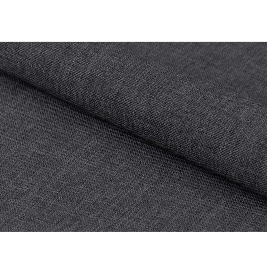 ACT NORDIC Demina benkestol, med rygg og fotsttte - grtt stoff og sort metall