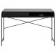 Act Nordic Angus skrivebord, m. skydelge - sort melamin og sort metal (110x50)