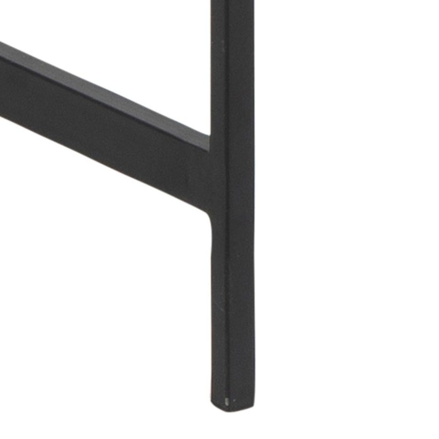 Act Nordic Angus skrivebord, m. skydelge - sort melamin og sort metal (110x50)