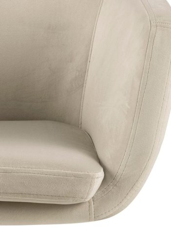 ACT NORDIC Nora skrivebordsstol, m. armln - sand polyester og sort metal