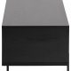 ACT NORDIC Angus TV-bord, m. 1 skyvedr - svart ask melamin og svart metall (140x40)