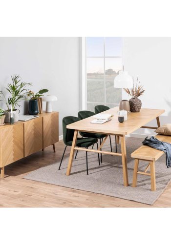 ACT NORDIC Galway Esstisch, rechteckig - Eichenfurnier natur und Eiche (200x100)