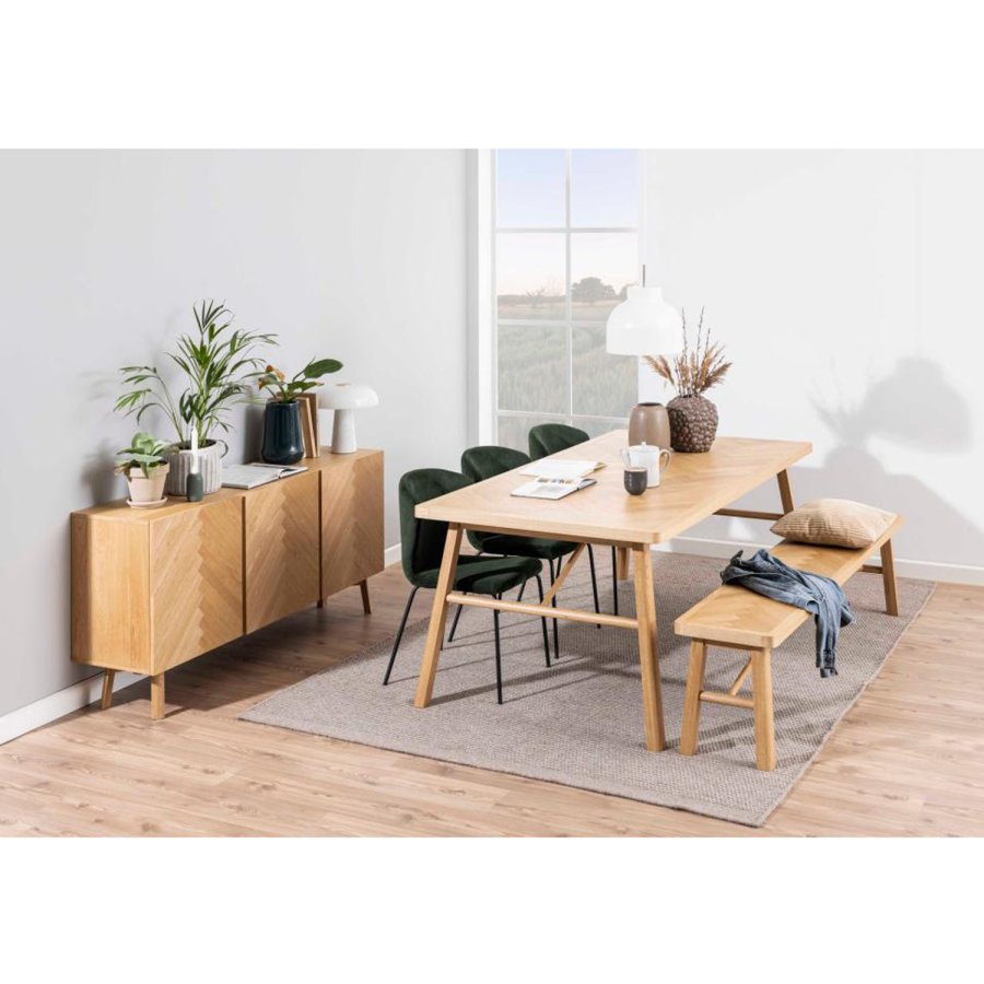 ACT NORDIC Galway Esstisch, rechteckig - Eichenfurnier natur und Eiche (200x100)