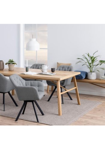 ACT NORDIC Galway Esstisch, rechteckig - Eichenfurnier natur und Eiche (200x100)