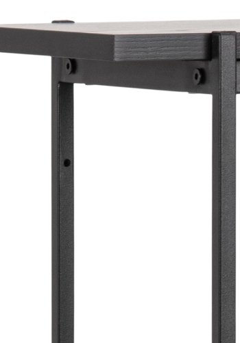 ACT NORDIC Angus reol, m. 2 skydelger - sort melamin og sort metal(H:113,8cm x94cm x 27cm)