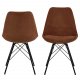 ACT NORDIC Eris Esszimmerstuhl - Kupferstoff und schwarzes Metall