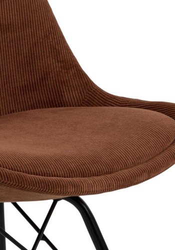 ACT NORDIC Eris Esszimmerstuhl - Kupferstoff und schwarzes Metall