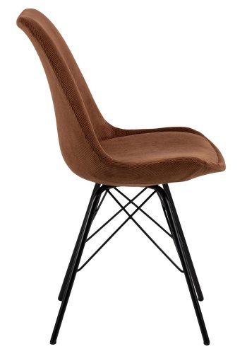 ACT NORDIC Eris Esszimmerstuhl - Kupferstoff und schwarzes Metall