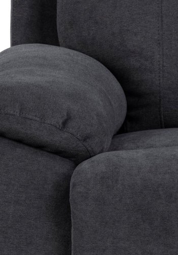 ACT NORDIC Mora hvilestol, elektrisk, m. C-kontakt - mrkegrtt stoff og sort metall