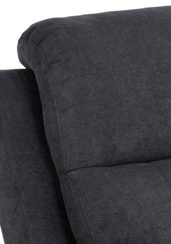 ACT NORDIC Mora hvilestol, elektrisk, m. C-kontakt - mrkegrtt stoff og sort metall