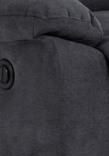 ACT NORDIC Mora hvilestol, elektrisk, m. C-kontakt - mrkegrtt stoff og sort metall