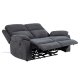 ACT NORDIC Mora 2 pers. recliner sofa, elektrisk, m. C stik - mrkegr stof og sort metal