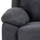 ACT NORDIC Mora 2 pers. recliner sofa, elektrisk, m. C stik - mrkegr stof og sort metal