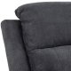 ACT NORDIC Mora 2 pers. recliner sofa, elektrisk, m. C stik - mrkegr stof og sort metal