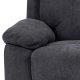 ACT NORDIC Mora 3 pers. recliner sofa, elektrisk, m. C stik - mrkegr stof og sort metal
