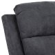 ACT NORDIC Mora 3 pers. recliner sofa, elektrisk, m. C stik - mrkegr stof og sort metal
