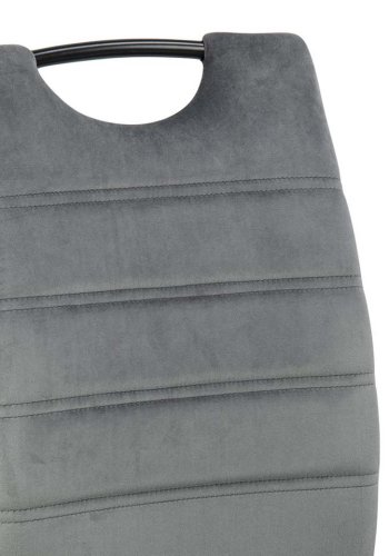 ACT NORDIC Dia spisebordstol - mrkegr polyester og svart metall