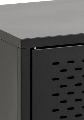 ACT NORDIC Newcastle sknk, m. 3 lger og 2 hylder - sort metal (160x40)