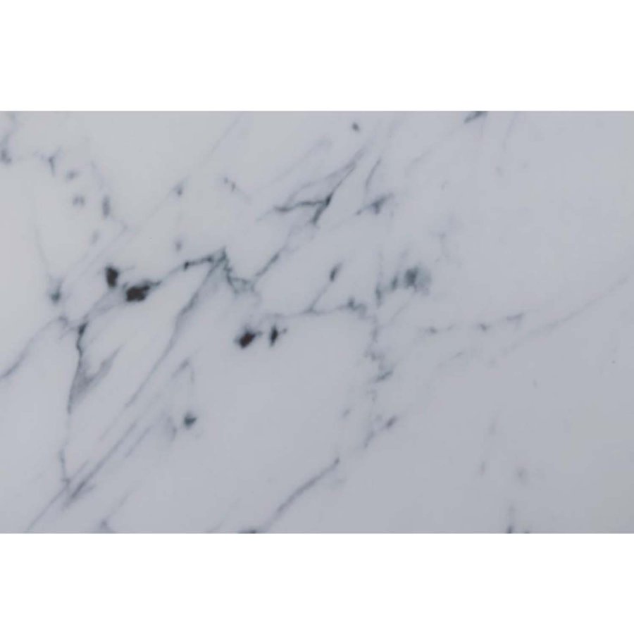 ACT NORDIC Alisma Sidobord - Vitt Marmortryck Glas och Guldmetall