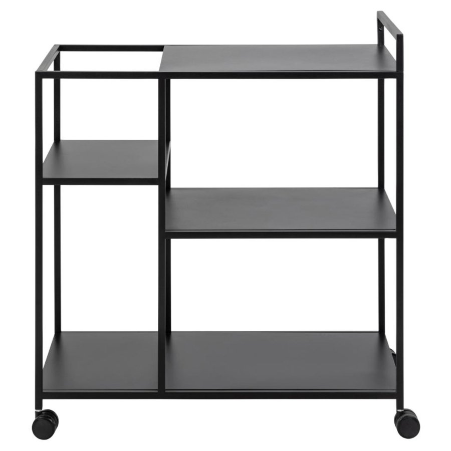 ACT NORDIC Newcastle Servierwagen, mit 3 Ablagen - schwarzes Metall (78x40)
