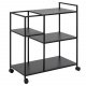 ACT NORDIC Newcastle Servierwagen, mit 3 Ablagen - schwarzes Metall (78x40)