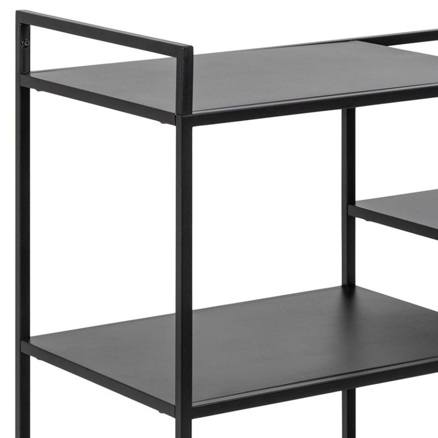 ACT NORDIC Newcastle Servierwagen, mit 3 Ablagen - schwarzes Metall (78x40)