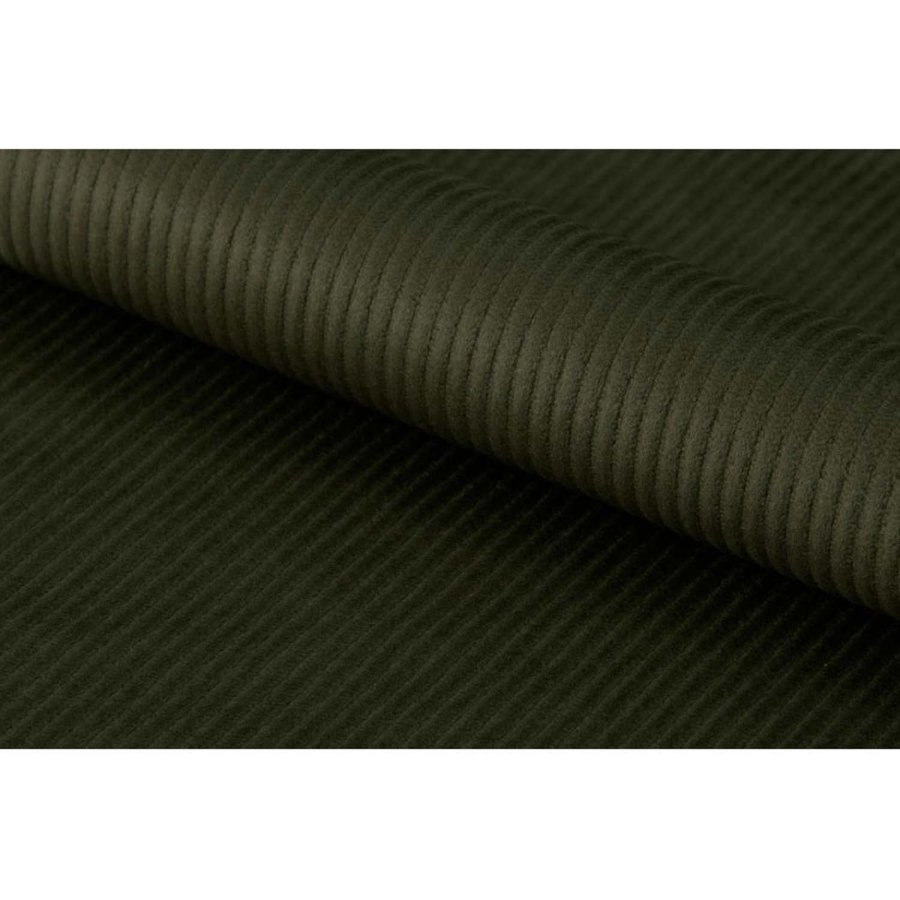 ACT NORDIC Ines Esszimmerstuhl - olivgrüner Samt und schwarzes Metall