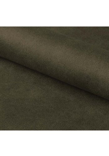 ACT NORDIC Brenda Esszimmerstuhl, mit Armlehnen und Drehfunktion – olivgrünes Polyester und schwarzes Metall