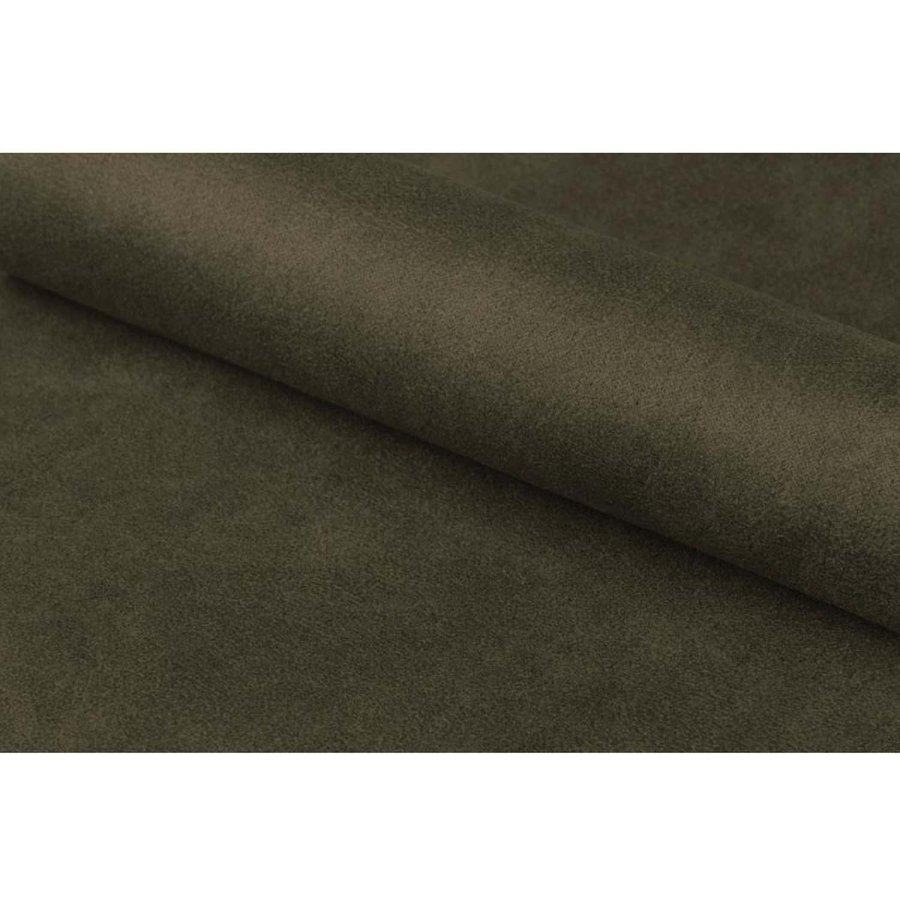 ACT NORDIC Brenda Esszimmerstuhl, mit Armlehnen und Drehfunktion – olivgrünes Polyester und schwarzes Metall