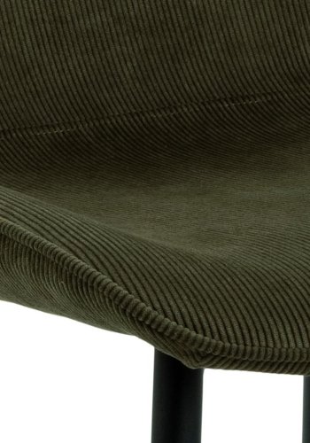 ACT NORDIC Femke Esszimmerstuhl - grüner Samt und schwarzes Metall