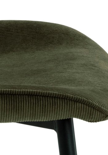 ACT NORDIC Femke Esszimmerstuhl - grüner Samt und schwarzes Metall
