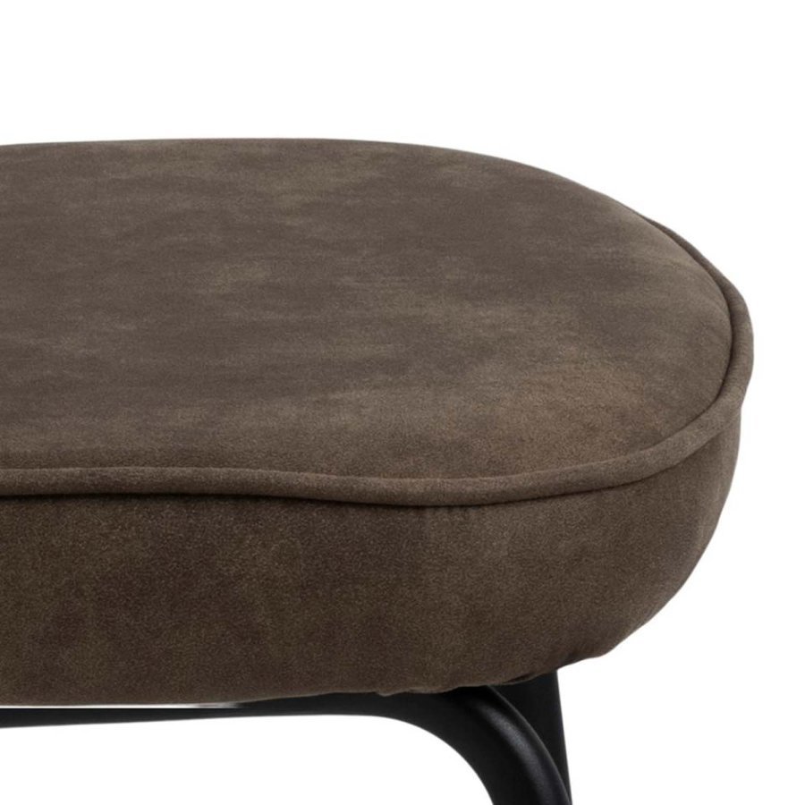 ACT NORDIC Patricia spisebordsstol - lysebrun polyester og sort metal