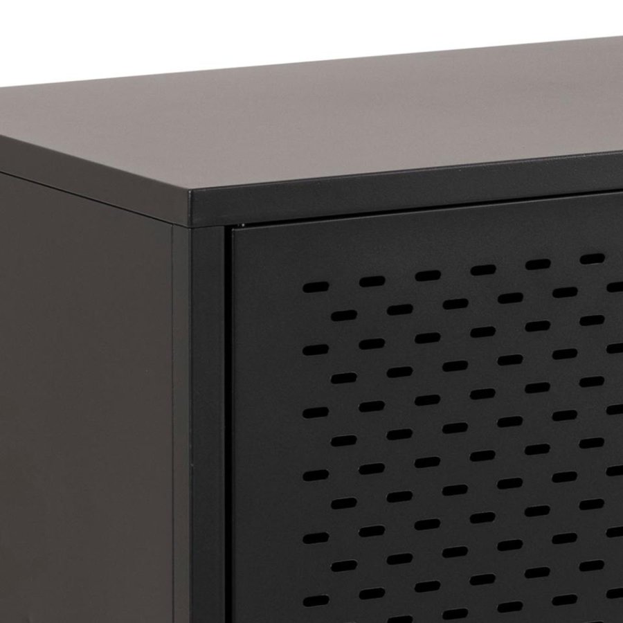 ACT NORDIC Newcastle sknk, m. 3 lger og 2 hylder - sort metal (125x40)